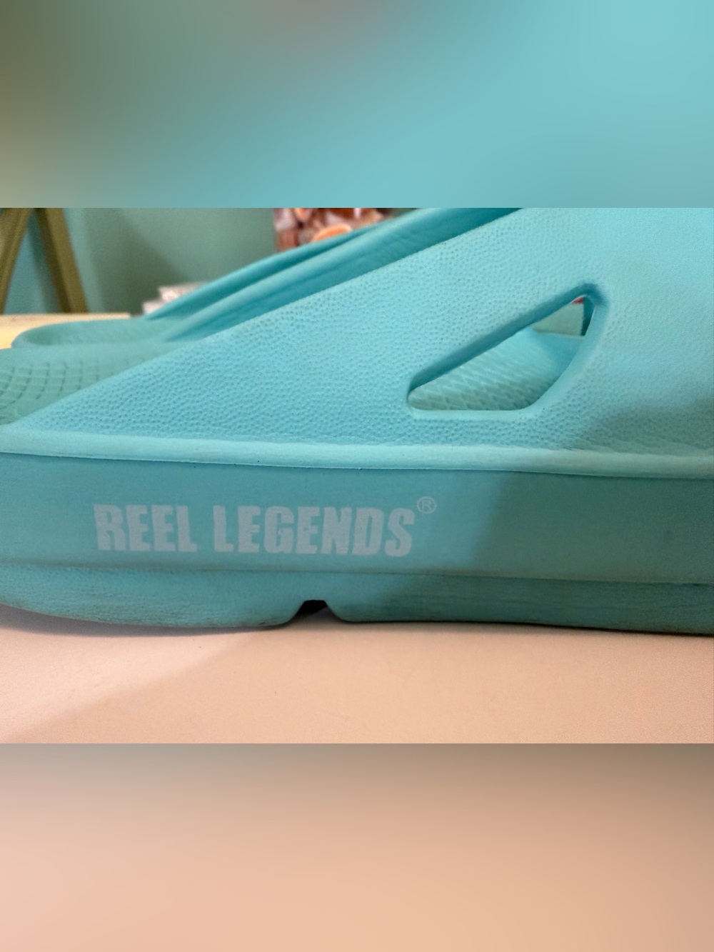 Reel Legends Women’s Aqua Blue Sandals Flip Flops Size 8 - Picture 4 of 6